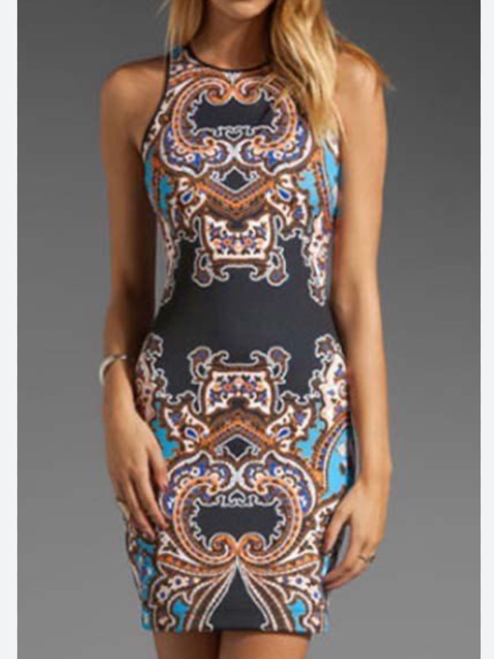 Clover Canyon Paisley Scuba Mimi Dress! Size S